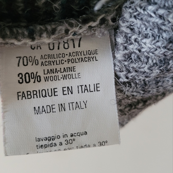 Mens XL vintage Massimo Acrylic wool blend sweater - clovers lucky made in italy - Picture 8 of 11